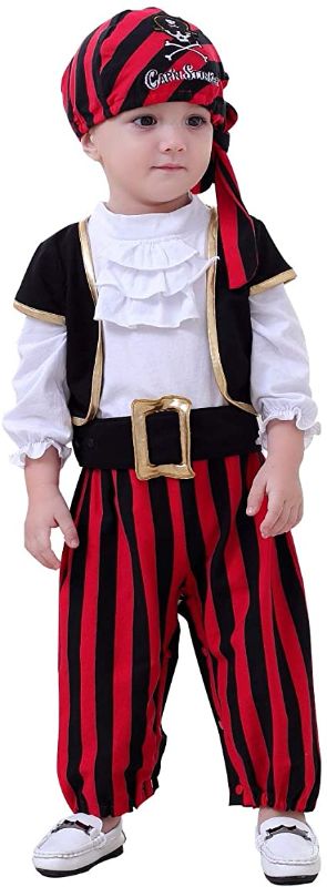 Photo 1 of May's Baby Boys Captain Infant Costumes Cap Stinker Pirate Costume 4pcs
SIZE 18-24M