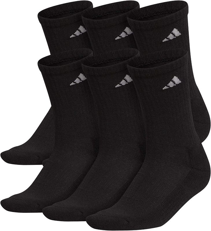 Photo 1 of adidas womens Athletic Cushioned Quarter Socks With Arch Compression (6-pair)
