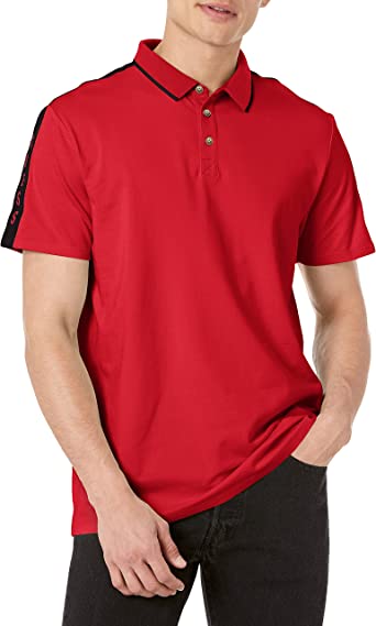 Photo 1 of GUESS Men's Logo-Taping Pique Polo (L)
