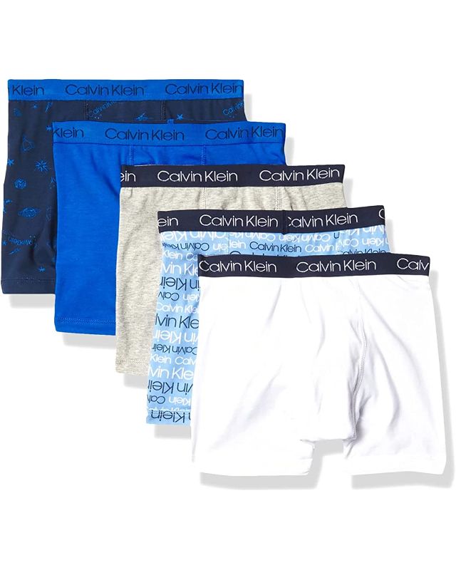 Photo 1 of Calvin Klein Boys' Modern Cotton Assorted Boxer Briefs Underwear, 5 pack (XL)