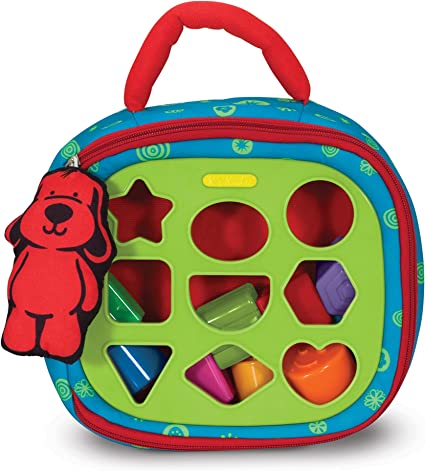 Photo 1 of Melissa & Doug K's Kids Take-Along Shape Sorter Baby Toy With 2-Sided Activity Bag and 9 Textured Shape Blocks
