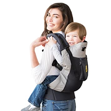 Photo 1 of LÍLLÉbaby 3-in-1 Ergonomic CarryOn Airflow - Toddler Carrier - with Lumbar Support & Breathable Mesh - for Children 25-60 lbs - Perfect for Hiking, Travel and Everyday Family Events - Charcoal/Silver
