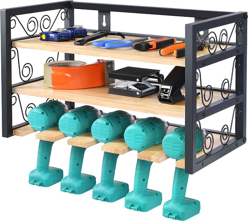 Photo 1 of 3 shelf Power Tool Organizer  Tool Organizer and Storage,Garage Heavy Duty Metal Tool Shelf,