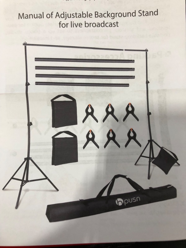 Photo 1 of  Studio Backdrop Support System, Adjustable Background Stand 
