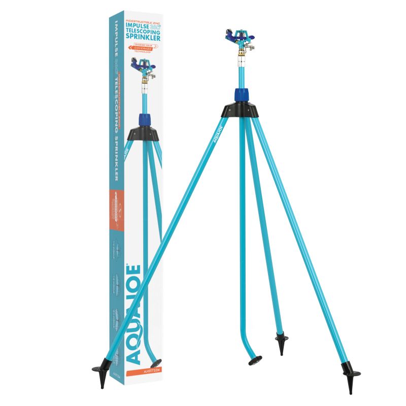 Photo 1 of Aqua Joe AJ-IST72ZM Zinc Impulse 360-Degree Telescoping Tripod Sprinkler
