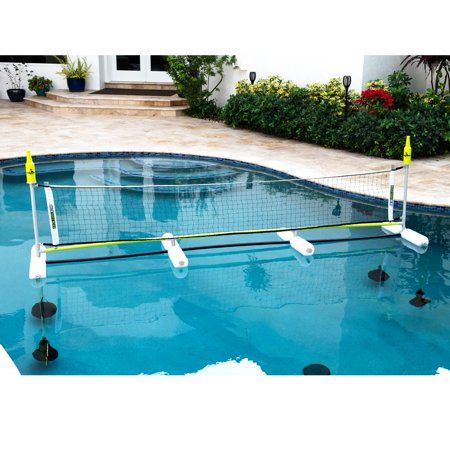 Photo 1 of Backyard Hero Glow-in-The-Dark Pool Volleyball Game Set, 120” - Water Volleyball for Pool with Volleyball, Flying Disc, Bottles for Target Game - Summer Toys and Pool Toys for Adults and Family
