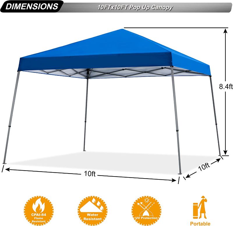 Photo 1 of ABCCANOPY Stable Pop up Outdoor Canopy Tent, Blue
