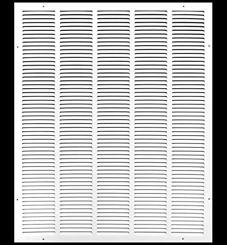 Photo 1 of 24"w X 36"h Steel Return Air Grilles - Sidewall and Ceiling - HVAC Duct Cover - White [Outer Dimensions: 25.75"w X 37.75"h]
