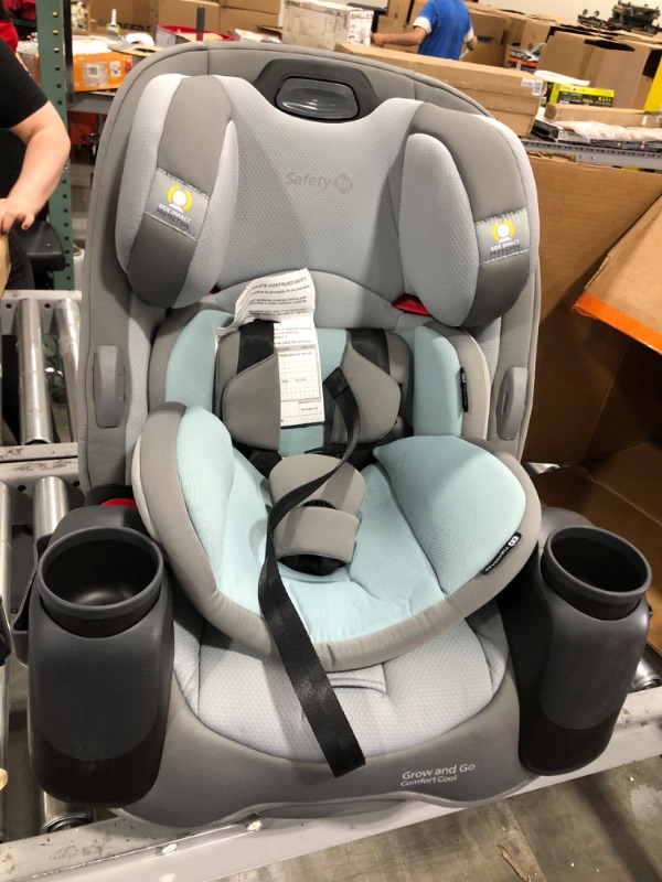 Photo 2 of Safety 1st Grow and Go Comfort Cool All-in-One Convertible Car Seat, Rear-facing 5-50 lbs, Forward-facing 22-65 lbs, and Belt-positioning booster 40-100 lbs , Niagara Mist
