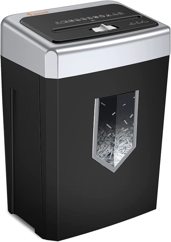 Photo 1 of Bonsaii 14-Sheet Office Paper Shredder, 30-Minute Crosscut Home Office Heavy Duty Shredder for Credit Card, Mails, Staples (C169-B)
