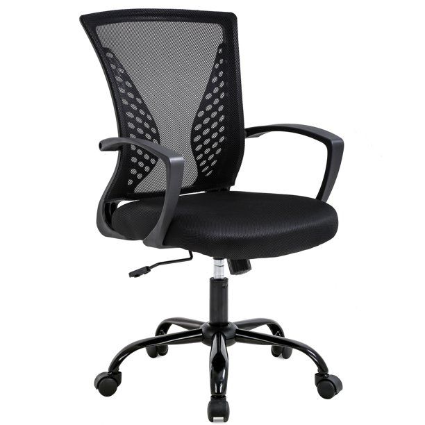 Photo 1 of Executive Chair with Lumbar Support & Swivel, 250 lb. Capacity, Black
