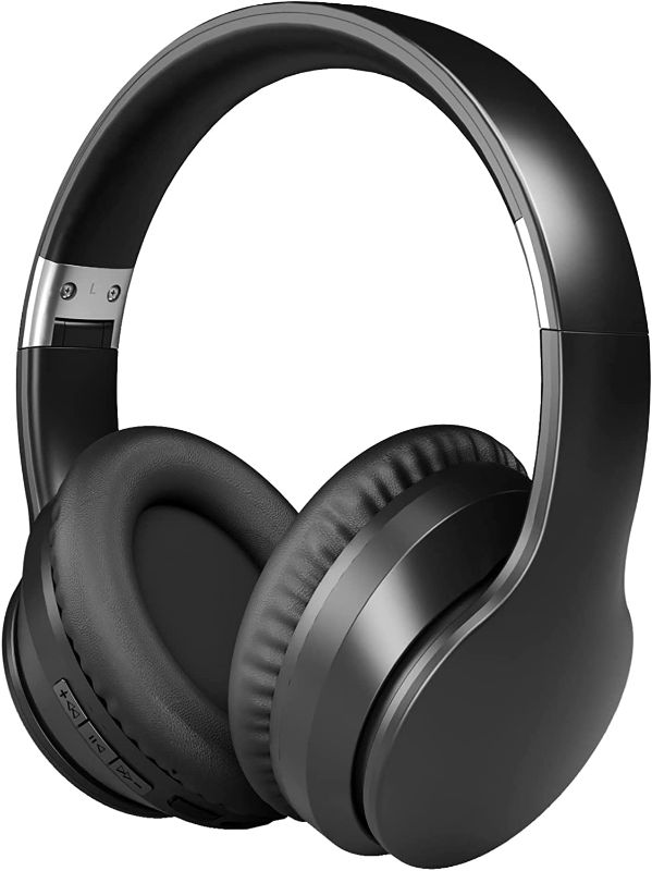 Photo 1 of BASEMAN Active Noise Cancelling Headphones - Over-Ear Deep Bass Bluetooth Wireless Headphones with Built-in Mic, Foldable Headset for Travel, Work [Comfortable Ear-Pads, Long Battery Life] - Black
