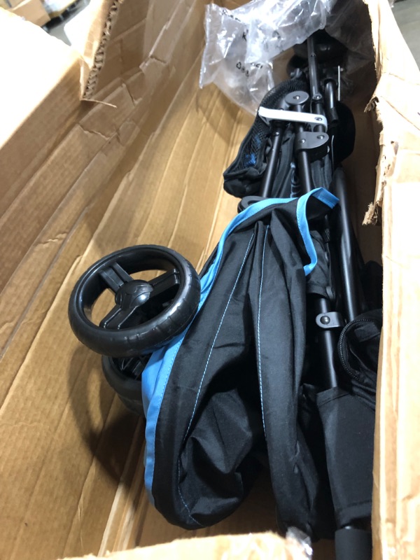 Photo 2 of Summer 3Dlite+ Convenience Stroller, Blue/Matte Black – Lightweight Umbrella Stroller with Oversized Canopy, Extra-Large Storage and Compact Fold
