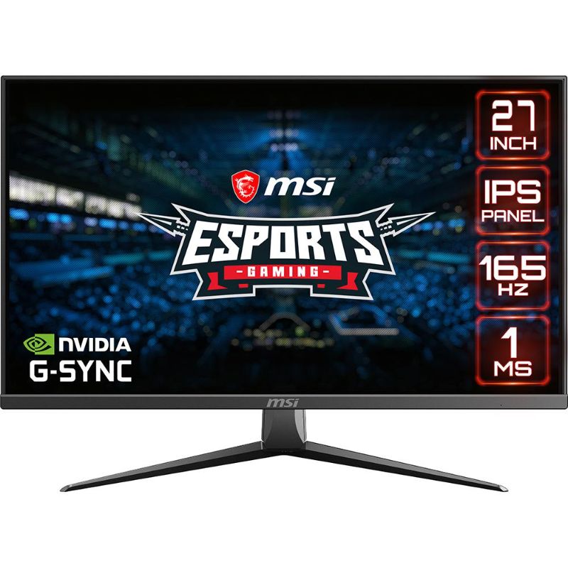 Photo 1 of MSI FHD IPS Gaming G-Sync Compatible HDR Ready 1ms 1920 x 1080 165Hz Refresh Rate 27" Gaming Monitor (Optix MAG2732)
