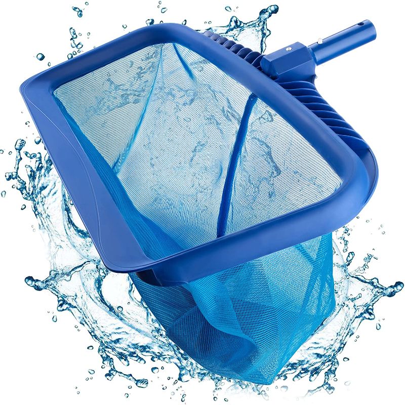 Photo 1 of BOZZON Pool Skimmer Net for Cleaning, 18'' Wide Heavy Duty Pool Leaf Rake w/Fine Mesh & Deep Bag, Swimming Pool Nets, Debris Catcher w/Strong Plastic Frame for Inground & Above Ground Pools, Ponds
