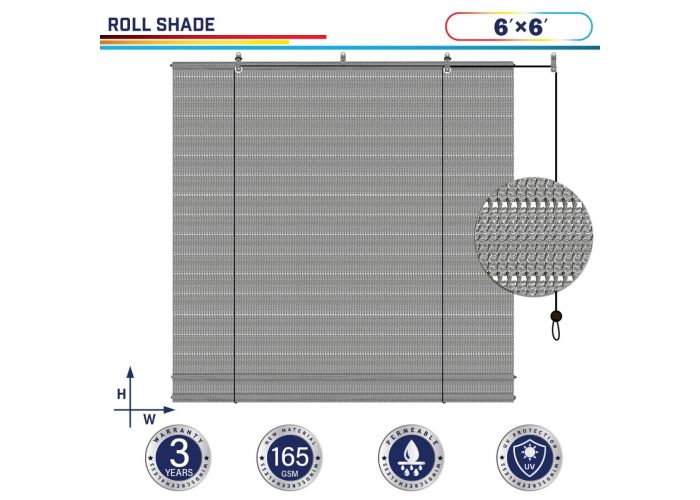 Photo 1 of  Roller Shade Blinds Outdoor Roll Up Shade with 90% UV Protection Privacy for Deck Backyard Gazebo Pergola Balcony Patio Porch Carport 6x6