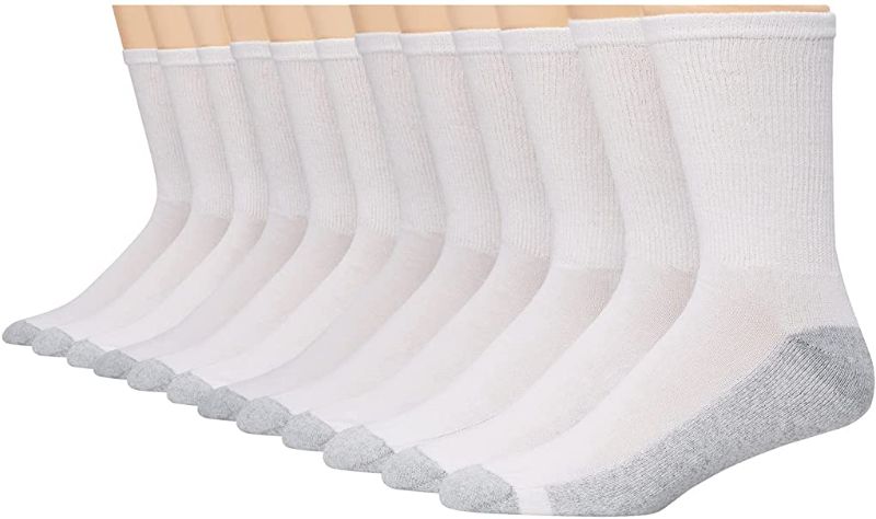 Photo 1 of Hanes Men's Double Tough Crew Socks, 12-pair Pack
Size L
