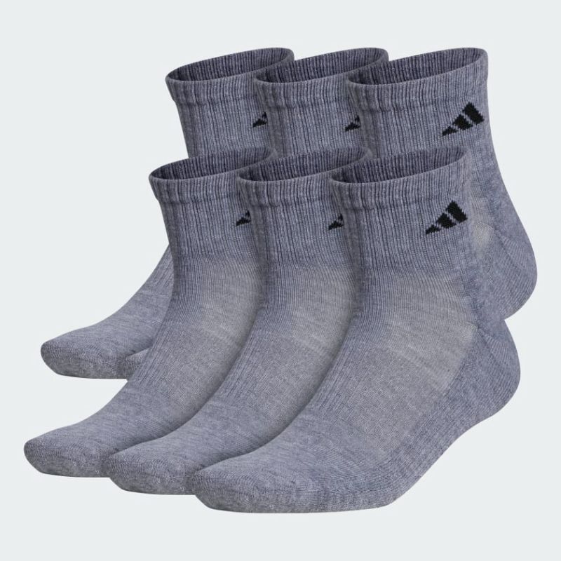 Photo 1 of 5 pairs of adidas gray ankle socks 