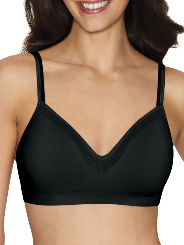 Photo 1 of Hanes SmoothTec ComfortFlex Fit Wirefree Bra Black XL Women's
