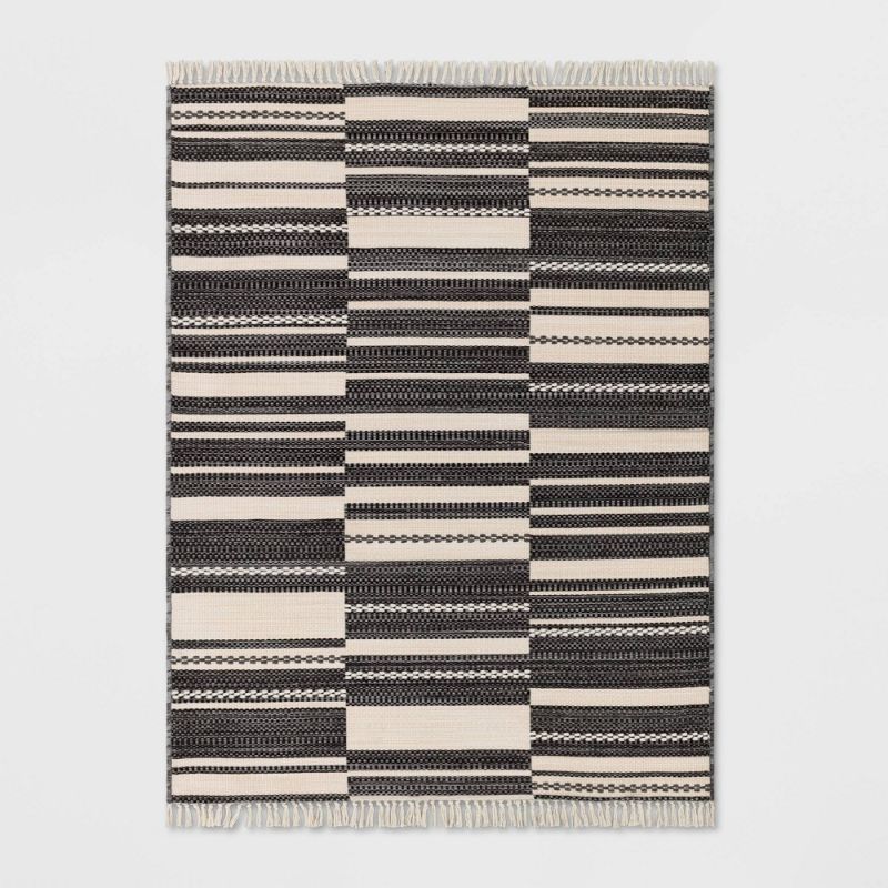 Photo 1 of 5' X 7' Tapestry Outdoor Rug Charcoal/Ivory - Project 62™
