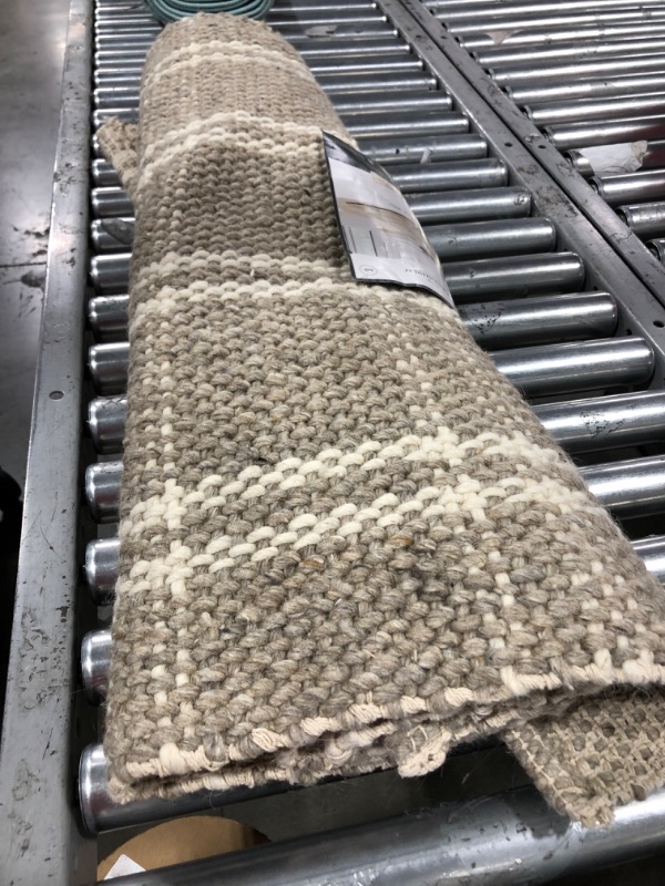 Photo 1 of 3'x5' Wool/Cotton Plaid Rug Neutral - Threshold™ Designed with Studio McGee
