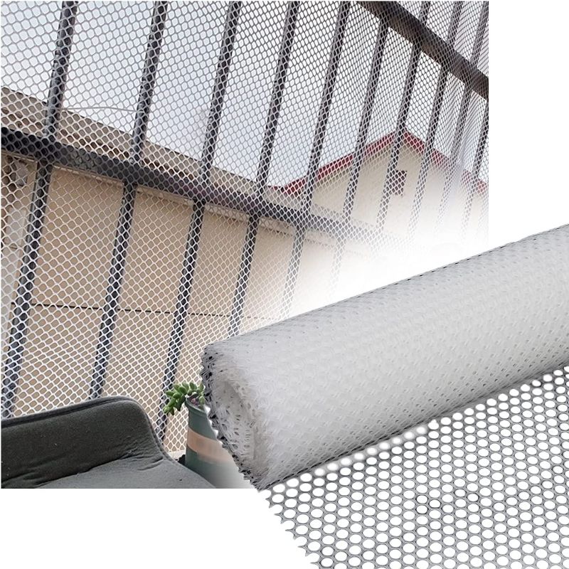 Photo 1 of LIANGJUN Plastic Garden Fencing Net, Plastic Durable Safety Barrier Fence for Balcony Stairs, Toughness Prevent Falling Objects Protection Nets, Customize 47in
