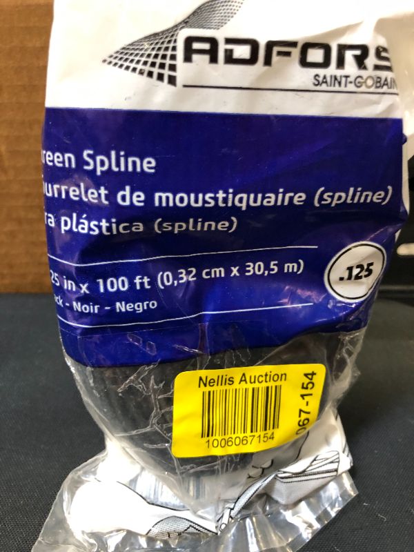 Photo 1 of ADFORS Spline 125 in X 100 ft', Black
