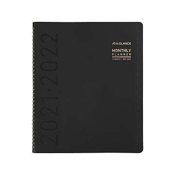 Photo 1 of At-a-GLANCE Contempo Academic Monthly Planner 9 X 11 Black July 2021 to June 2022 - 70074X0522
