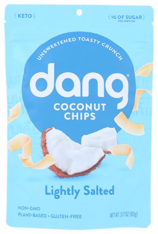 Photo 1 of 4pk of Dang Coconut Chips, Lightly Salted, Unsweetened - 3.17 Oz
BB: 07/14/2022
