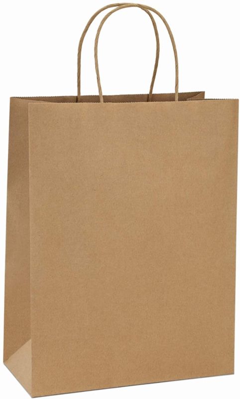 Photo 1 of 2pk of BagDream 10x5x13 Kraft Shopping Bags 25Pcs Brown Paper Bags Paper Gift Bags, Merchandise Bags, Retail Bags, Party Bags, 100% Recycled Paper Bags with Handles Bulk
