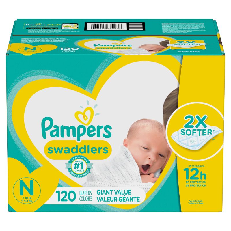 Photo 1 of Pampers Swaddlers Newborn Diapers Size N 120 Count
