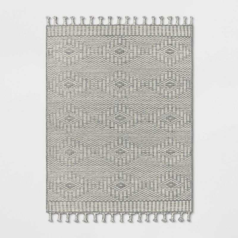 Photo 1 of 5' X 7' Diamond Outdoor Rug with Fringe - Threshold™ Designed with Studio McGee