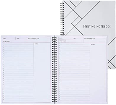 Photo 1 of 2 Pack Meeting Notebook for Office, Work, Daily Notes Journal for Project Management (8.5 x 11)