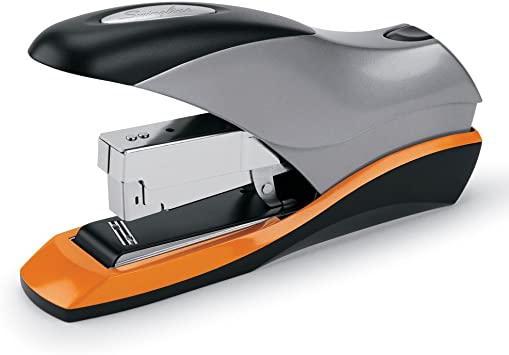 Photo 1 of Swingline Stapler, Optima 70, Desktop Stapler Heavy Duty, 70 Sheet Capacity, Reduced Effort Stapler for Office Desk Accessories or Home Office Supplies, Half Strip, Silver (87875)