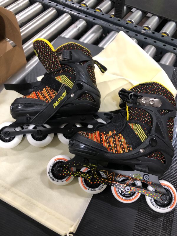 Photo 2 of PAPAISON Inline Skates for Boys and Girls with Full Light up Wheels, Beginner Adjustable Illuminating Roller Skates 