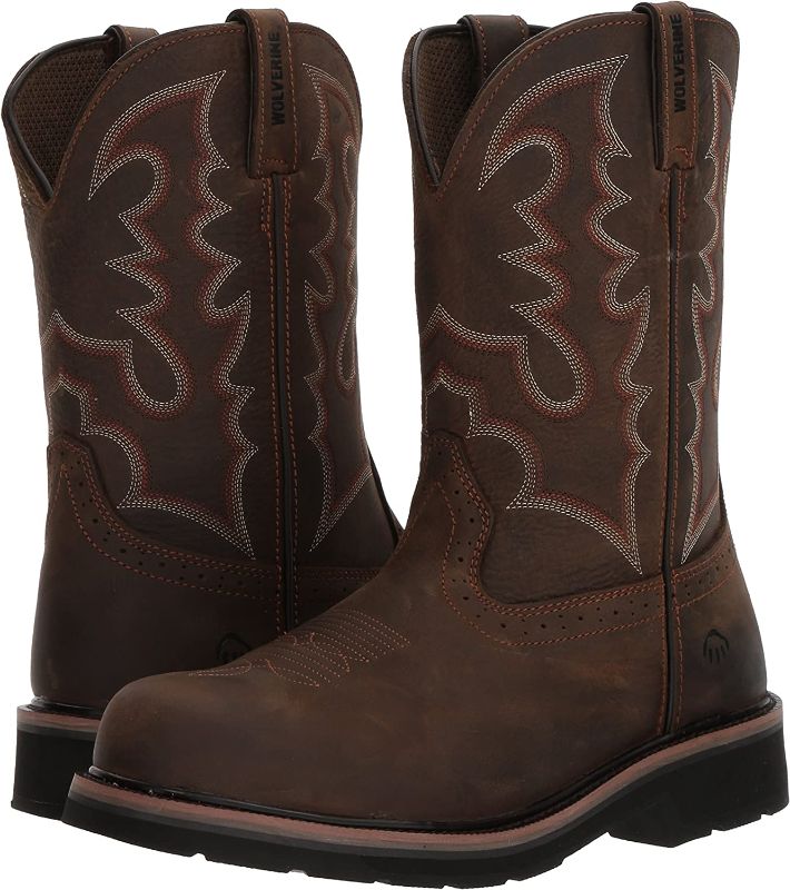 Photo 1 of Wolverine Unisex-Adult Rancher Round Steel-Toe Western Construction Boot SIZE 9.5
