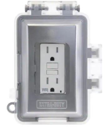 Photo 1 of White 1-Gang Extra-Duty Non-Metallic While-In-Use Weatherproof Horizontal/Vertical Receptacle Cover SET OF 7