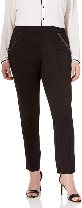 Photo 1 of Rafaella Women's Plus-Size Ponte Comfort Fit Slim Leg Pants size 22