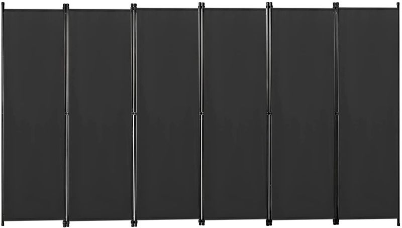 Photo 1 of 6-Panel Indoor Room Divider, Screen Movable Room Screen Separator Wall Protective Privacy Furniture Indoor Bedroom(Black)