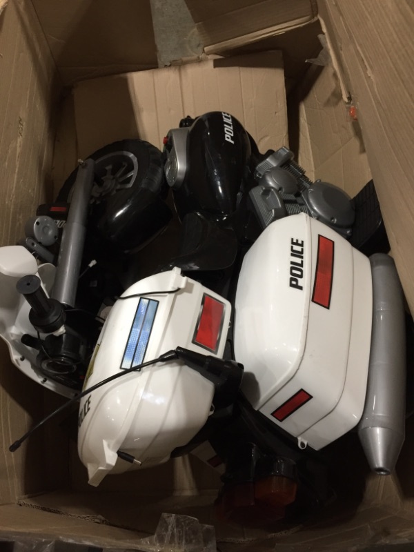 Photo 1 of Kid Motorz Police Motorcycle 12-Volt Battery-Powered Ride-On, White

