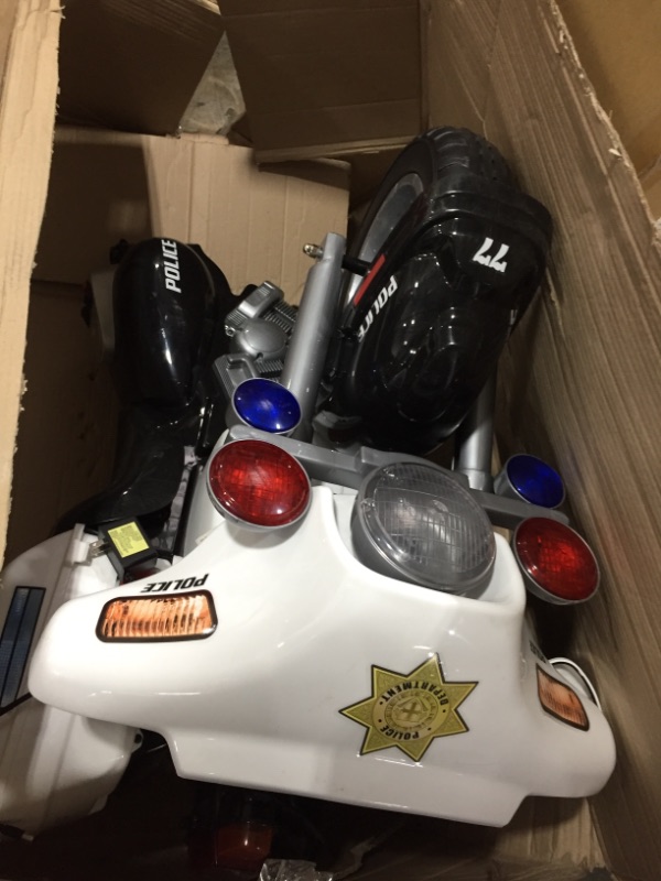 Photo 1 of Kid Motorz Police Motorcycle 12-Volt Battery-Powered Ride-On, White

