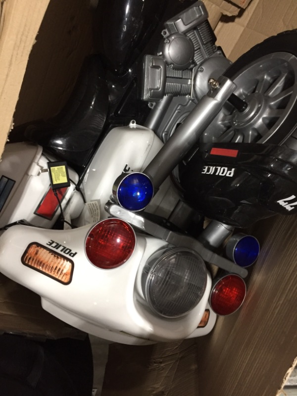 Photo 1 of Kid Motorz Police Motorcycle 12-Volt Battery-Powered Ride-On, White
