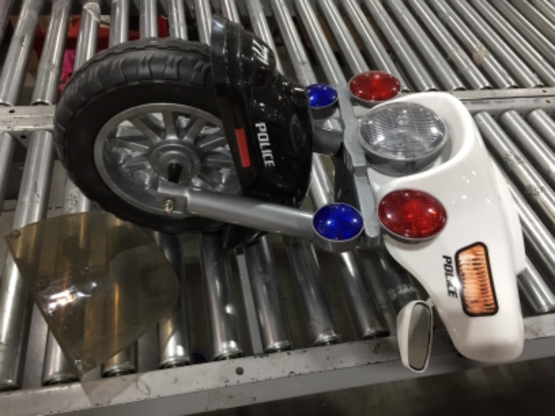 Photo 1 of Kid Motorz Police Motorcycle 12-Volt Battery-Powered Ride-On, White
