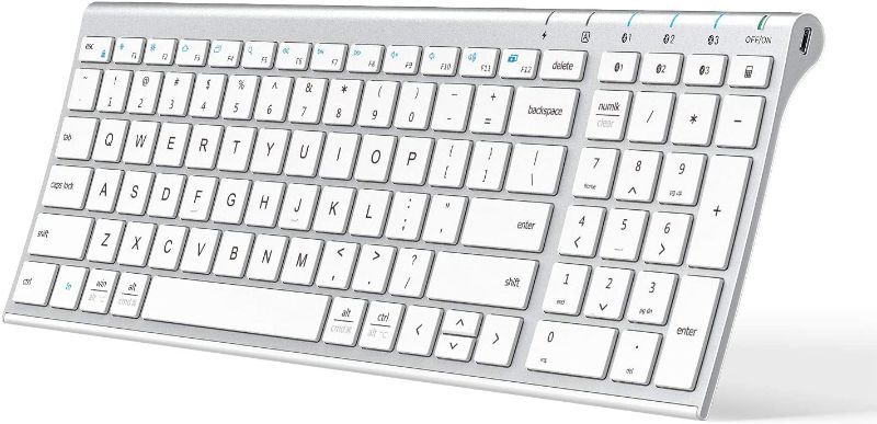 Photo 1 of Bluetooth Keyboard, Multi Device Keyboard Rechargeable Bluetooth