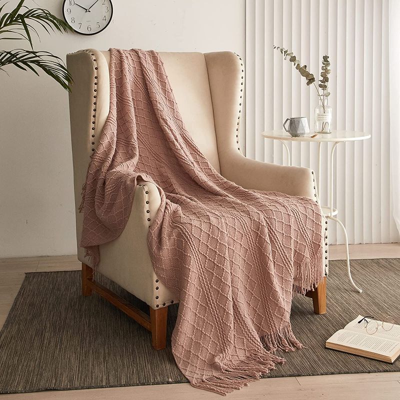 Photo 1 of  Blush Pink Soft Throw Blankets 50 x 60 inches

