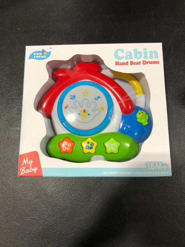 Photo 2 of Cuterabit Toddler Musical Toy Hand Drum, Kids Electronic Toys with Light and Sound, Early Education Toys for Baby Girls and Boys 18 Months Up
