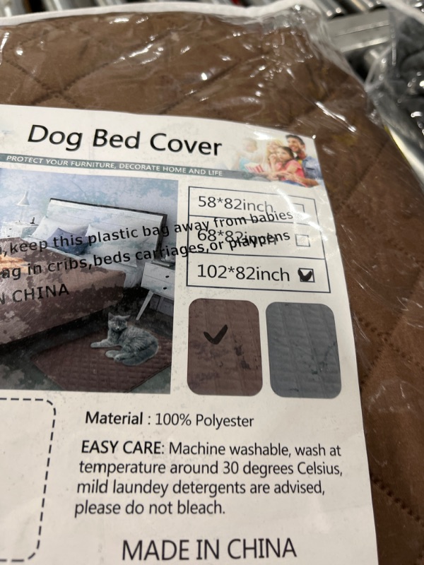 Photo 2 of Ameritex Waterproof Dog Bed Cover Pet Blanket with Anti-Slip Back for Furniture Bed Couch Sofa