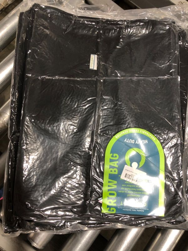 Photo 1 of 45 Gallon Fabric Plant Grow Bags W/ Handles Black Reusable Bucket