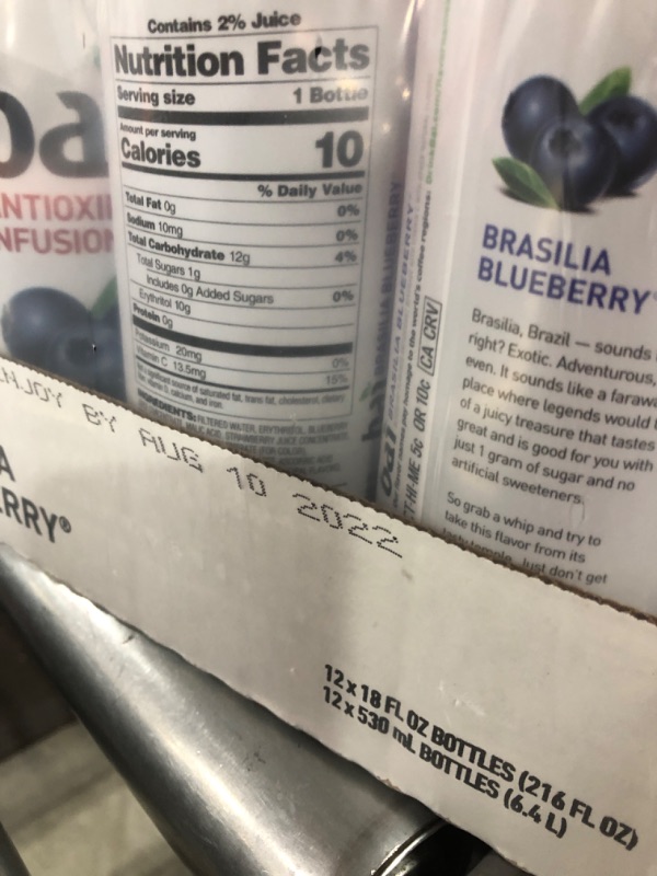 Photo 1 of Bai Flavored Water, Brasilia Blueberry, Antioxidant Infused Drinks, 18 Fluid Ounce Bottles, 12 Count
