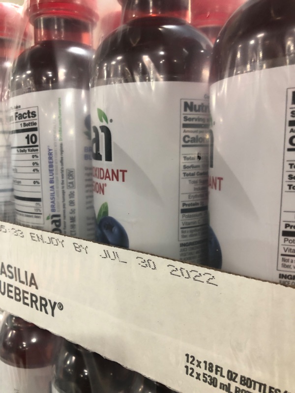 Photo 3 of Bai Flavored Water, Brasilia Blueberry, Antioxidant Infused Drinks, 18 Fluid Ounce Bottles, 12 Count
